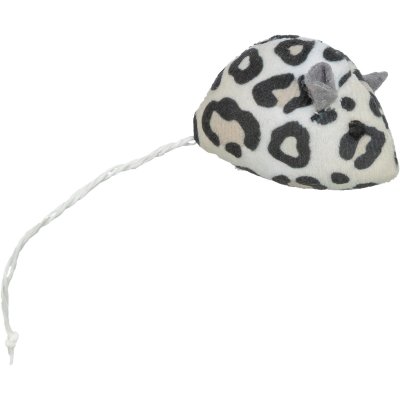 Zoom bild av Trixie Möss Leo m kattmynta, 5 cm, 2-pack kattleksak leopardmönster beige brun