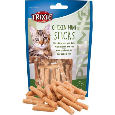 kattgodis med kyckling, mjukt kattgodis, Trixie Premio, kycklingsticks katt, belöningsgodis katt, sockerfritt kattgodis, kattgod