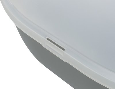 Zoom bild av kattlåda kattoalett