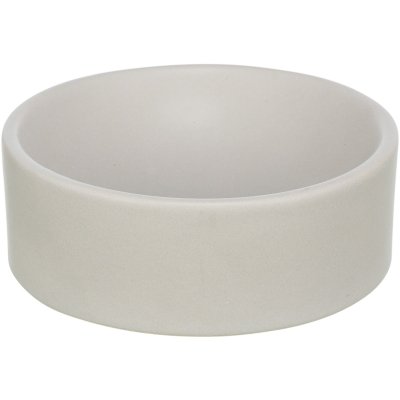Zoom bild av trixie skål keramik vit svart 0,15 liter 12 cm stabil liten stilren kattskål kattmatskål passar även små hundar och smådjur komp