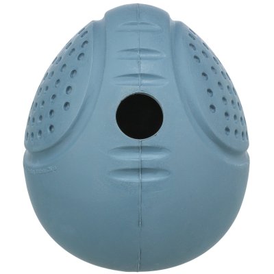 Zoom bild av snacksägg blå naturgummi 10 cm hundleksak aktiveringsleksak godisgömma snacksleksak aktivering hund