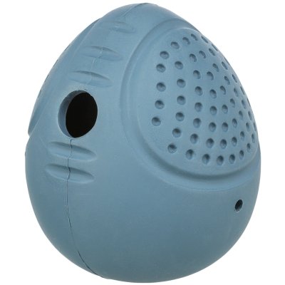 Zoom bild av snacksägg blå naturgummi 10 cm hundleksak aktiveringsleksak godisgömma snacksleksak aktivering hund