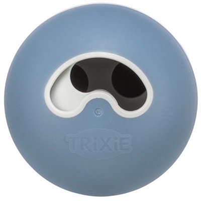 Zoom bild av Trixie Snacksboll, plast blå turkos, två storlekar 7,5 cm 14 cm hundleksak aktivering