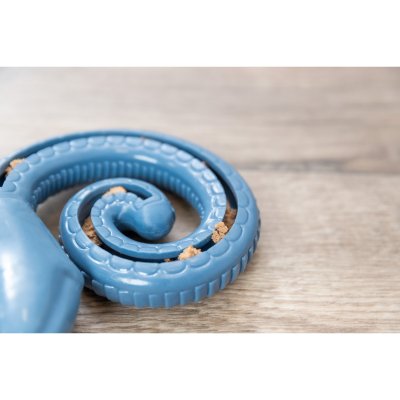 Zoom bild av Trixie Snacksorm hopringlad, TPR, ø 18 cm hundleksak godisgömma aktiveringsleksak aktivering hund blå gummi