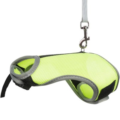 Zoom bild av kaninsele dvärgkanin sele seleset set sele koppel 25-35 cm 1,20 meter trixie blå rosa grön mesh