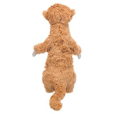 Zoom bild av hundleksak surikat mjukdjur gosdjur plyschleksak med pip mjuk plysch fylld för hund brun beige grå trixie