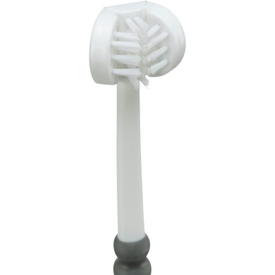 Zoom bild av tandborste hund katt hundtandborste kattandborste 3hövdad flera vinklar svåråtkomliga ställen munhygien plack tandsten trixie vi