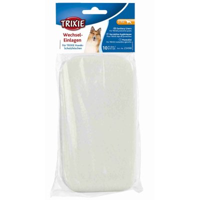 Zoom bild av tikskyddsinlägg tikskydd löpskydd hundtrosskydd trosskydd hund vit polyester trixie