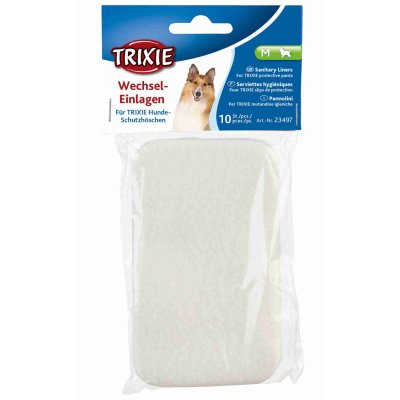 Zoom bild av tikskyddsinlägg tikskydd löpskydd hundtrosskydd trosskydd hund vit polyester trixie