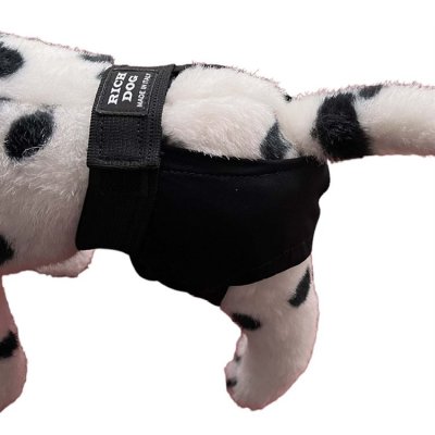 Zoom bild av tikskydd tikblöja löpskydd hundblöja blöja hund hygienskydd tik valentino rich dog rosa rosett bling trixie stretch återanvändni