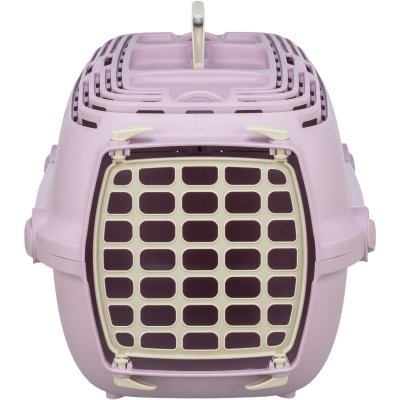 Zoom bild av trixie transportbur relax xs 32x30x48 cm rosa för små hundar och katter med skruvlås stressfri djurtransport säker bur för bilre