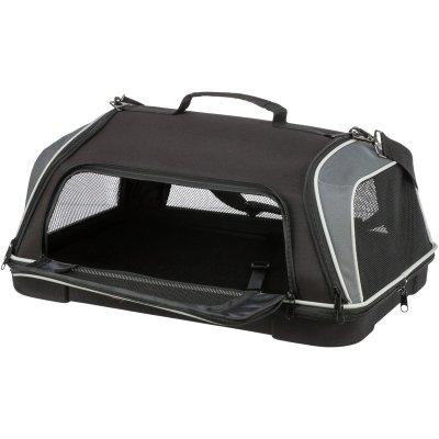 Zoom bild av Trixie Transportväska Airline, 55 × 23 × 40 cm, svart grå flygväska hundbur kattbur handbagage flygbur kabin godkänd flygbolag s