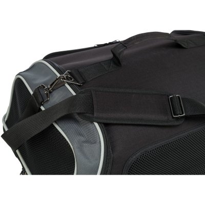 Zoom bild av Trixie Transportväska Airline, 55 × 23 × 40 cm, svart grå flygväska hundbur kattbur handbagage flygbur kabin godkänd flygbolag s