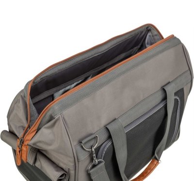 Zoom bild av transportväska hund katt säkerhetskoppel bekväm reseväska små hundar vadderad botten hundväska axelrem kattväska tygbur finlay t