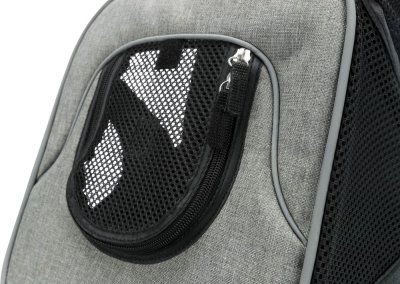 Zoom bild av Transportväska Front 30x33x26cm svart/grå