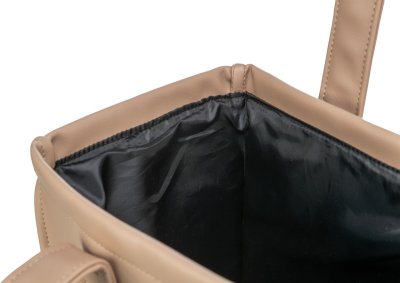 Zoom bild av hundväska kattväska transportväska transportväska beige cappuccino brun latte hund katt trixie