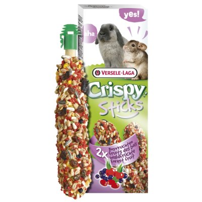 Versele-Laga Crispy Sticks Kanin Chinchilla, Skogsfrukt 2-pack