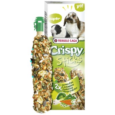 versele laga crispy sticks kanin marsvin grönsak grönsaker 2-pack godispinnar krispiga enkel att fästa belöning sysselsättning