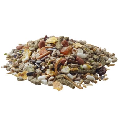 Zoom bild av versele laga nature hamster hamsterfoder naturligt spannmålsfritt grönsaker frön fiber krispiga fiberrikt smakfullt