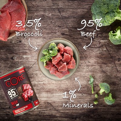 Zoom bild av CORE 95% Single Protein Beef & Broccoli 400g
