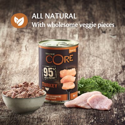 Zoom bild av CORE 95% Single Protein Turkey & Kale 400g