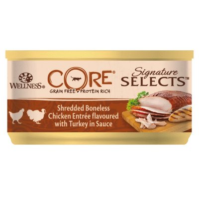 CORE Signature Selects Shredded Chicken & Turkey in Sauce 79g