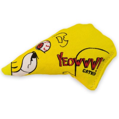 Zoom bild av Yeowww! Catnip Chubbymouse 8 cm äkta ekologisk kattmynta kattleksak mus gul knasig knubbig