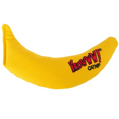 Zoom bild av Yeowww! Chicata Banan catnip äkta ekologisk kattmynta gul banana kattleksak