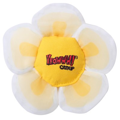 Zoom bild av Yeowww! Daisy's Flower Tops kattleksak catnip äkta ekologisk kattmynta blomma blå rosa vit bomull plysch prasseltyg