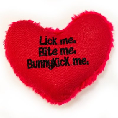 Zoom bild av Yeowww! Hearrrt Attack 11 cm the hearts yeowww catnip äkta ekologisk kattmynta kattleksak hjärta plysch röd gul svart bomull