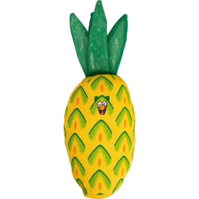 Zoom bild av Yeowww! Pineapple 18 cm ananas catnip äkta ekologisk kattmynta kattleksak kvalitet prassel blad gul grön