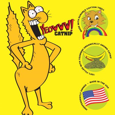 Zoom bild av Yeowww! Rainbow 15 cm catnip äkta ekologisk kattmynta regnbåge kattleksak pride röd orange gul grön blå lila bomull kvalitet